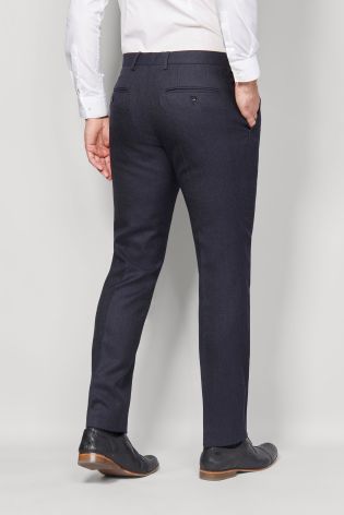 Navy Signature British Wool Suit: Tailored Fit Trousers